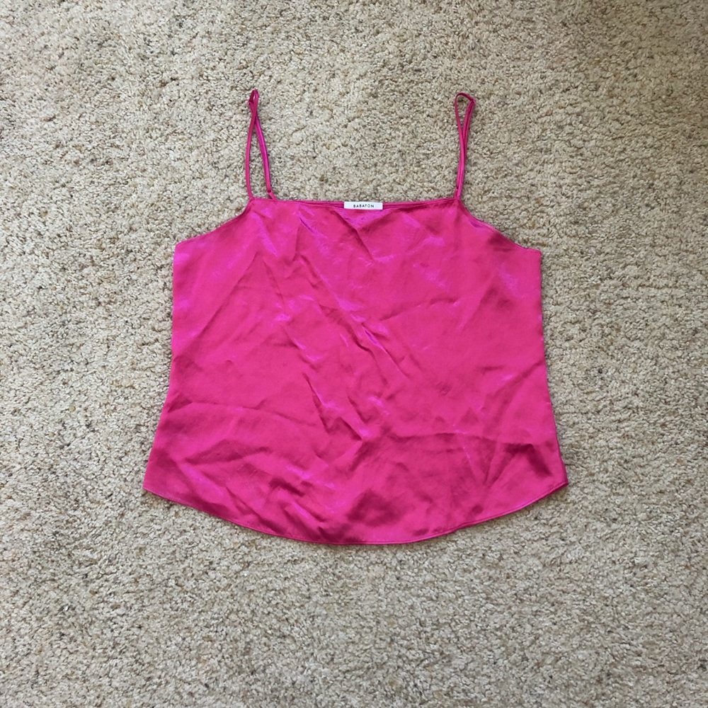 Satin pink cami